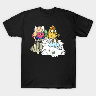 Finn and Jake eating Sammies on Ice King T-Shirt